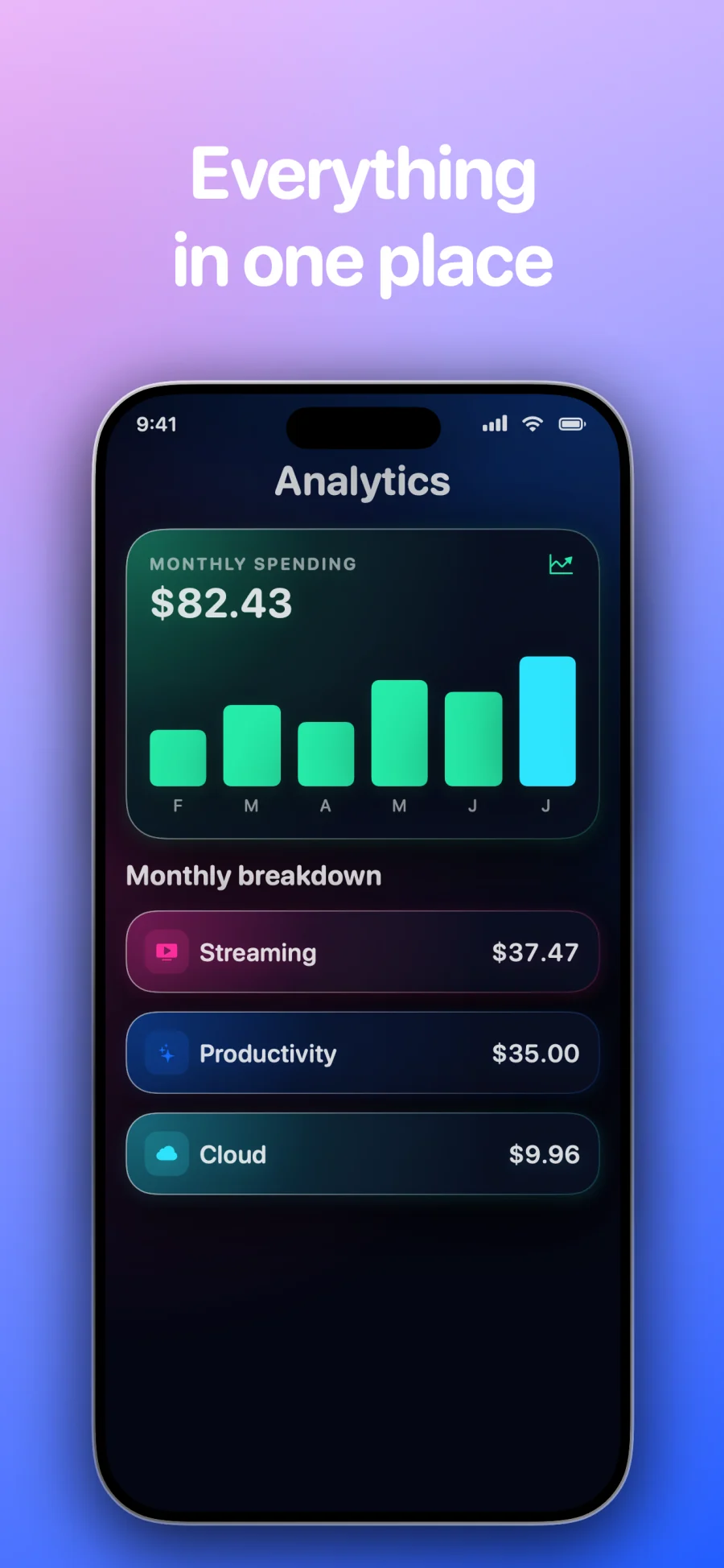 SubSub - SubTracker: شاشة التطبيق 4