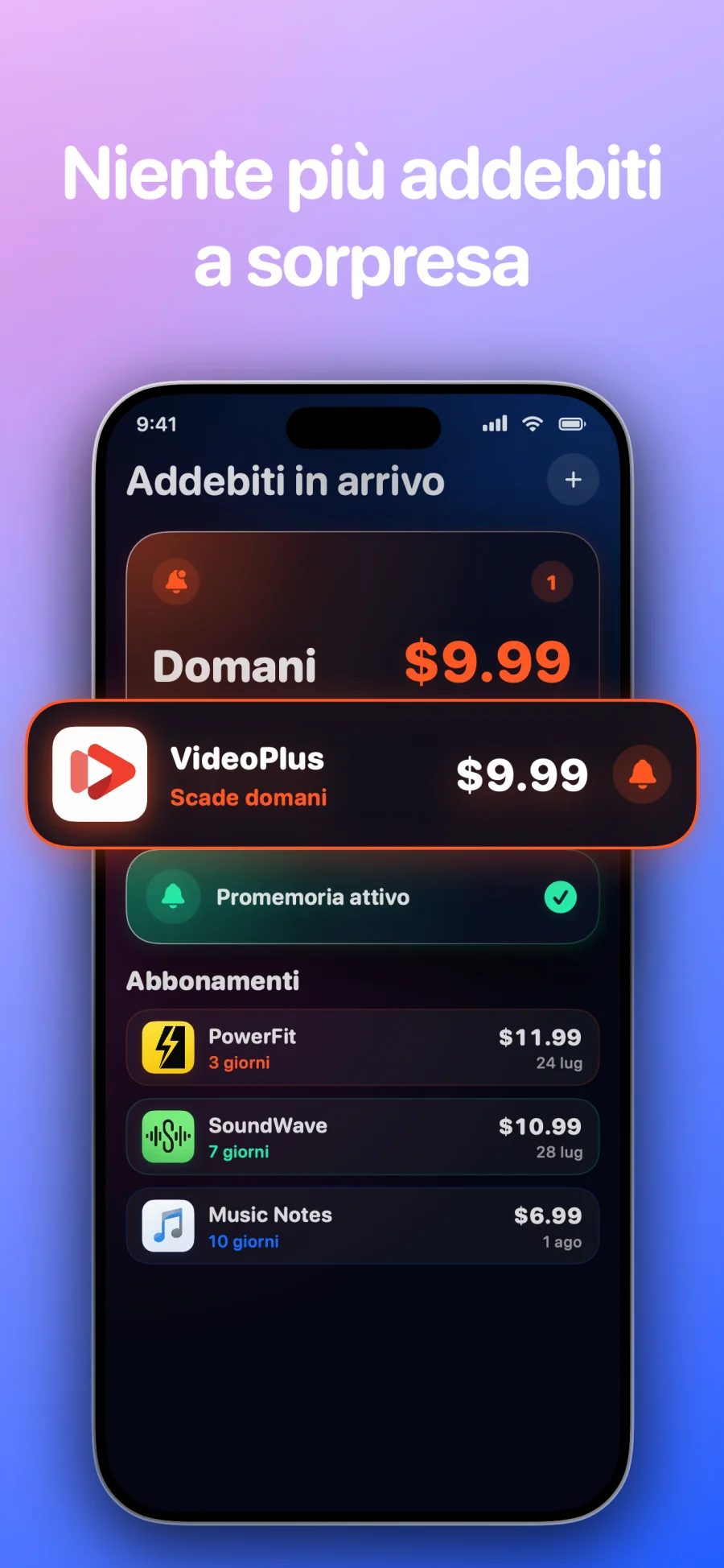 SubSub - SubTracker: schermata dell'app 3