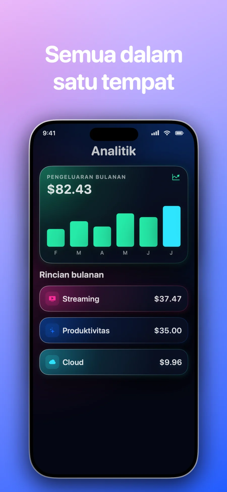 SubSub - SubTracker: layar aplikasi 4