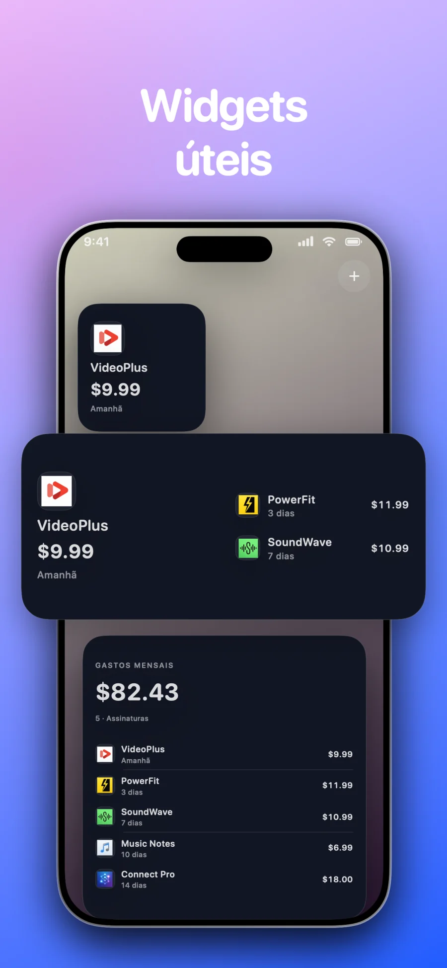 SubSub - SubTracker: tela do aplicativo 2