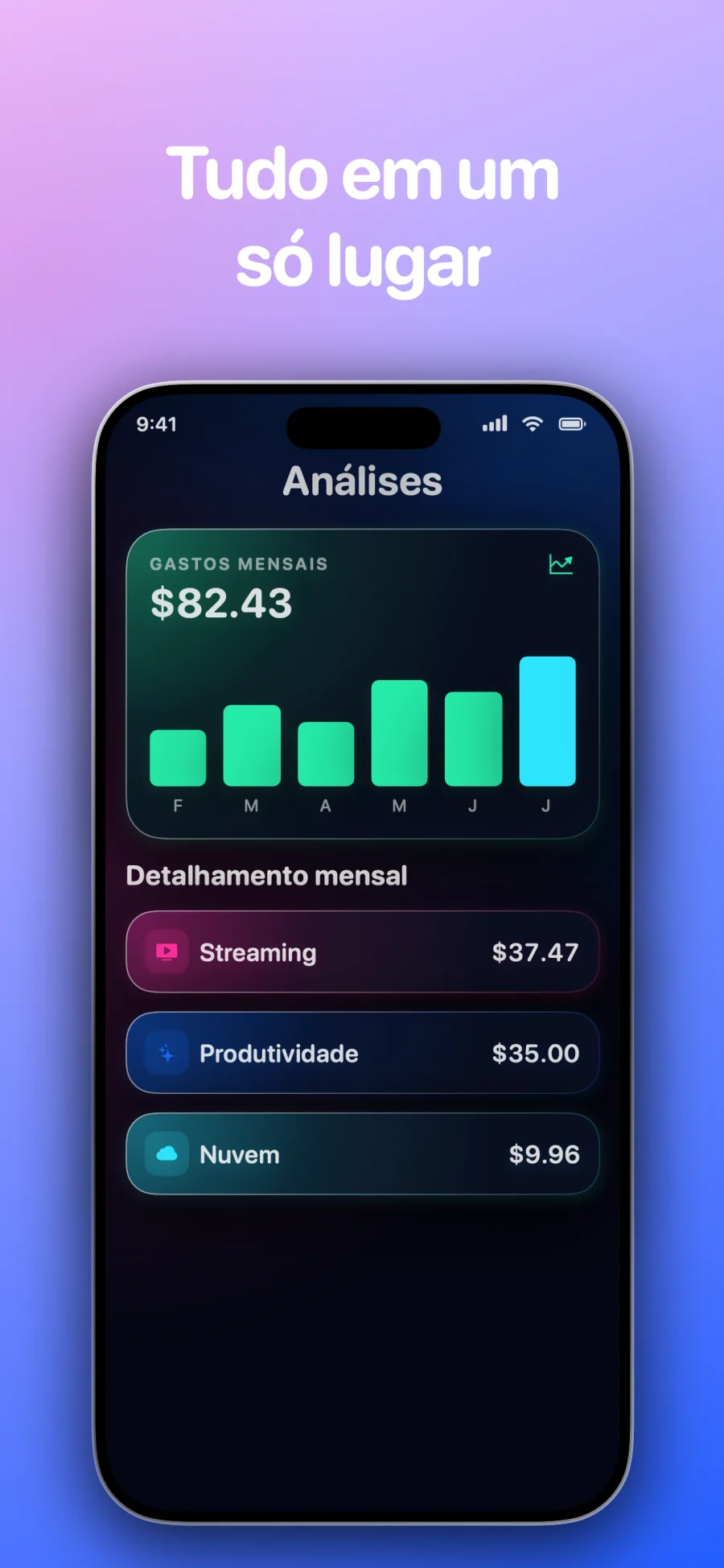 SubSub - SubTracker: tela do aplicativo 4