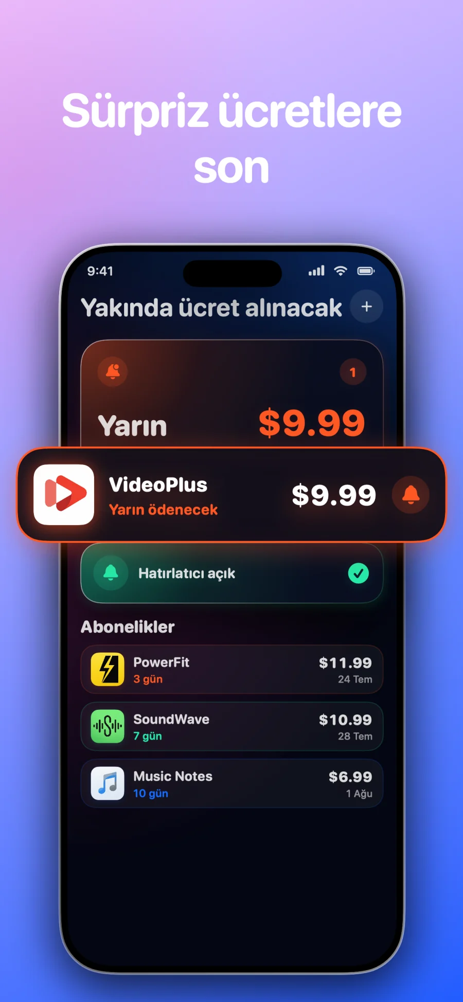 SubSub - SubTracker: uygulama ekranı 3